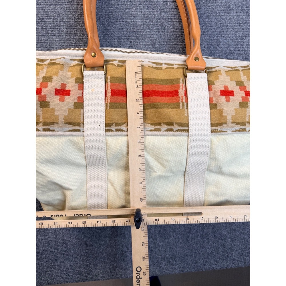 Pendleton Portland Collection Canvas Wool Tote Bag USA Made Stained NWT Tan - Picture 5 of 9